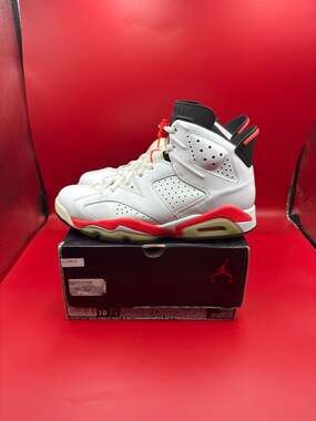 Air Jordan 6 Retro White Infrared 2014 Size 10